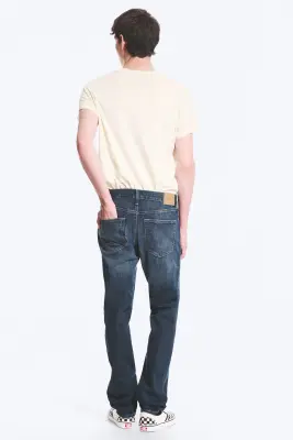 Jean droit ajusté taille mi-haute Orion - Bleu profond - Bleu foncé — photo 3