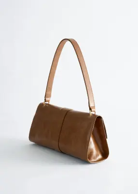 Sac porté épaule en cuir - Marron Clair — photo 5