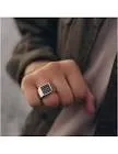 Bague acier chevaliere