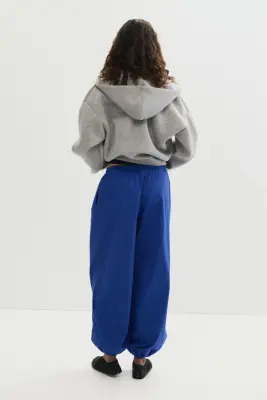 Pantalon de sport déperlant avec jambes ballon - Bleu cobalt — photo 3