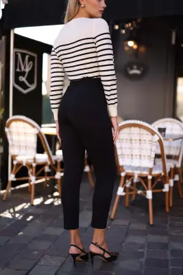 Gabrielle Slim Fit Pants - Black — photo 4