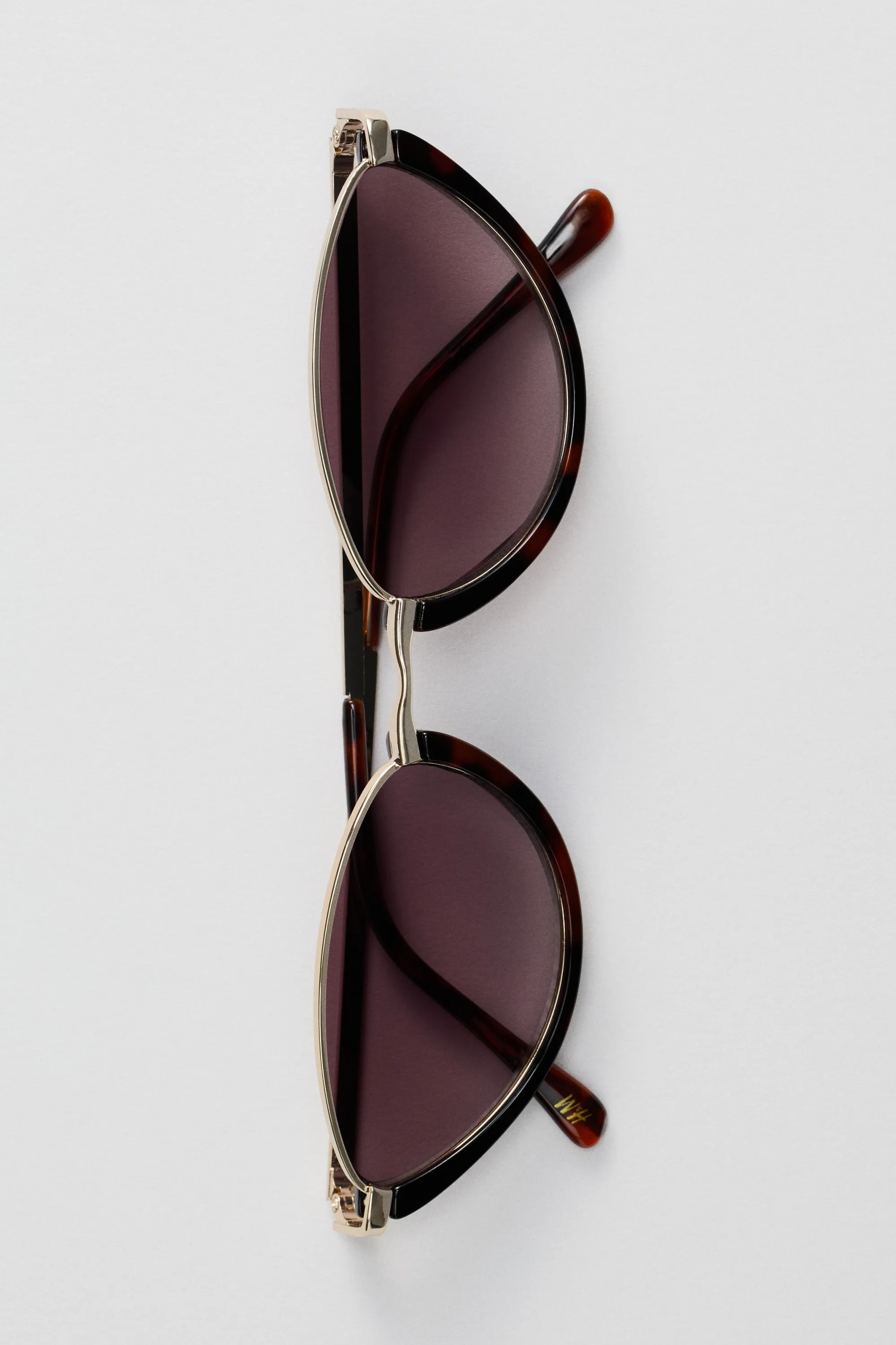 Lunettes de soleil fines - Marron/motif écaille de tortue