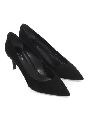 Escarpins en suede noir talon stiletto et bout pointu Prix boutique 800€ Taille 37 — photo 4