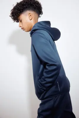 Veste de sport chaude avec capuche ThermoMove™ - Bleu ancien — photo 3