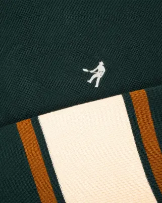 Organic Stripe Sweater Dark Green — photo 2