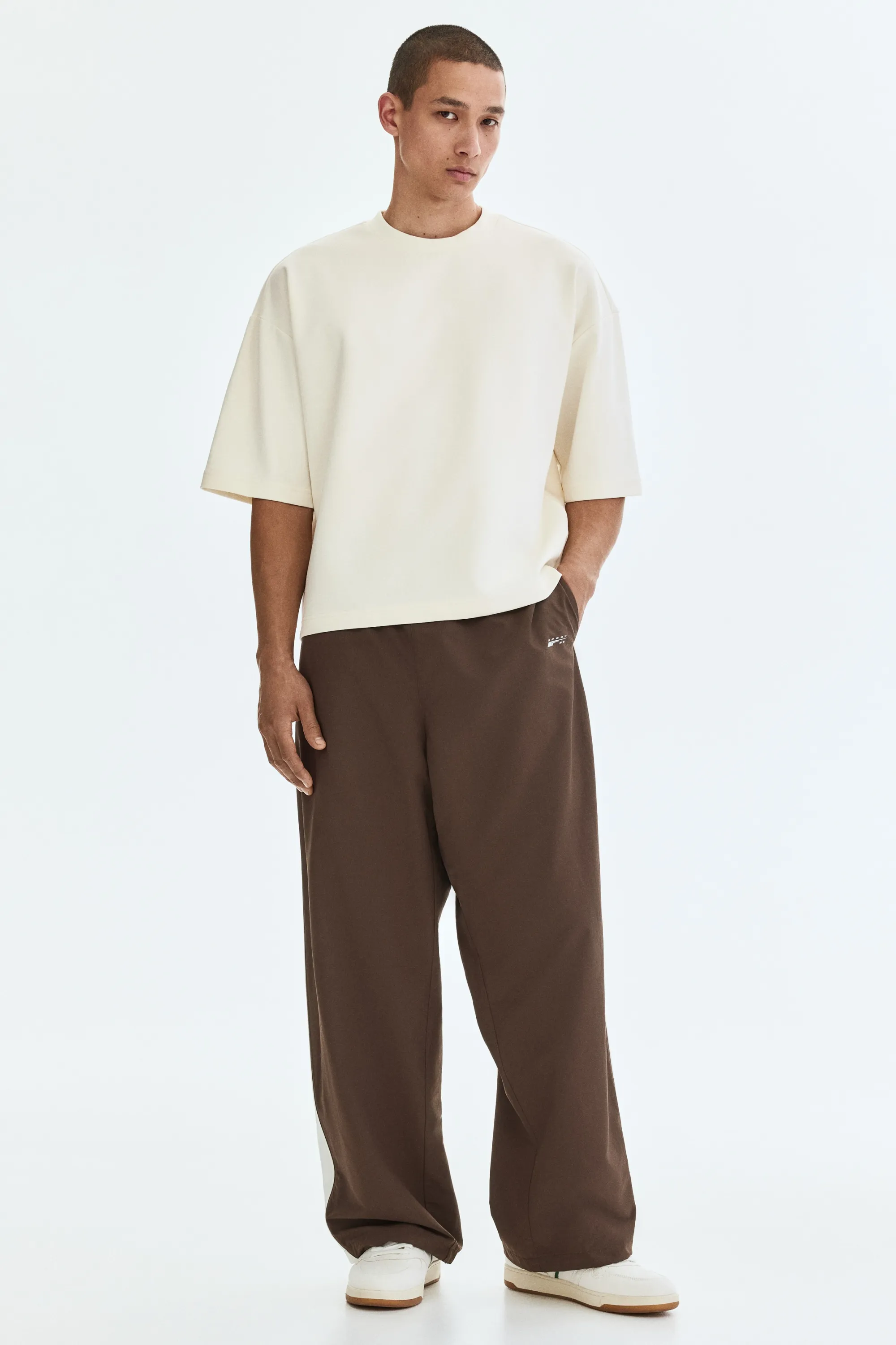 T-shirt Oversized Fit en scuba - Crème