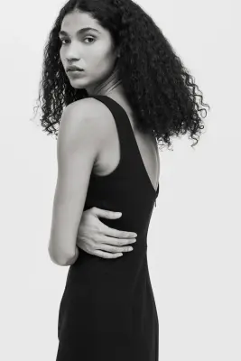Robe en jersey romanite - Noir — photo 3