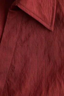 Chemise oversize en viscose mélangée - Rouge foncé — photo 5