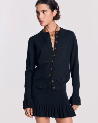 Cardigan Rosalia gris anthracite — photo 3