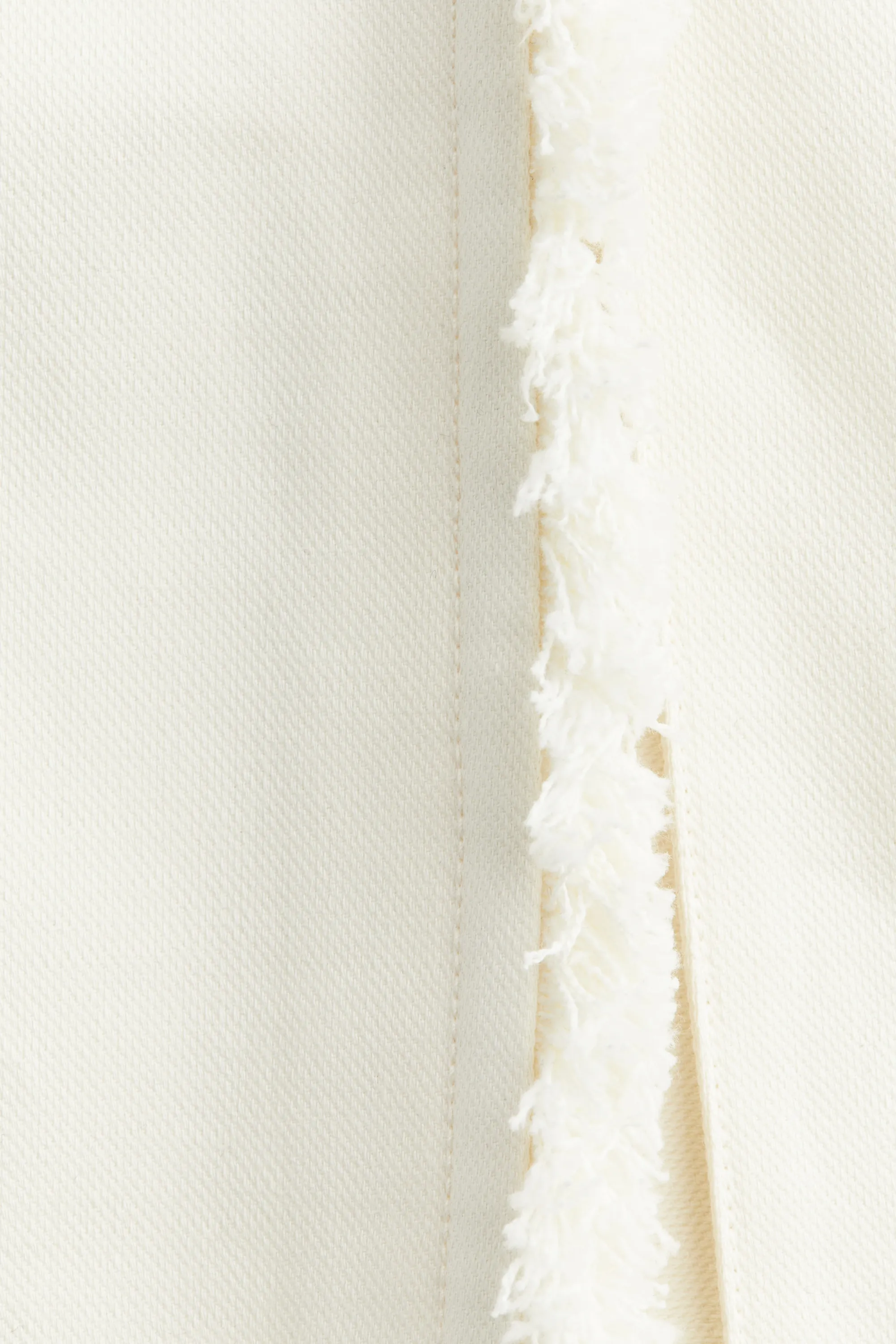 Jupe portefeuille frangée - Blanc