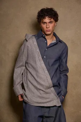 La Double Chemise Jean (Bicolore) — photo 3