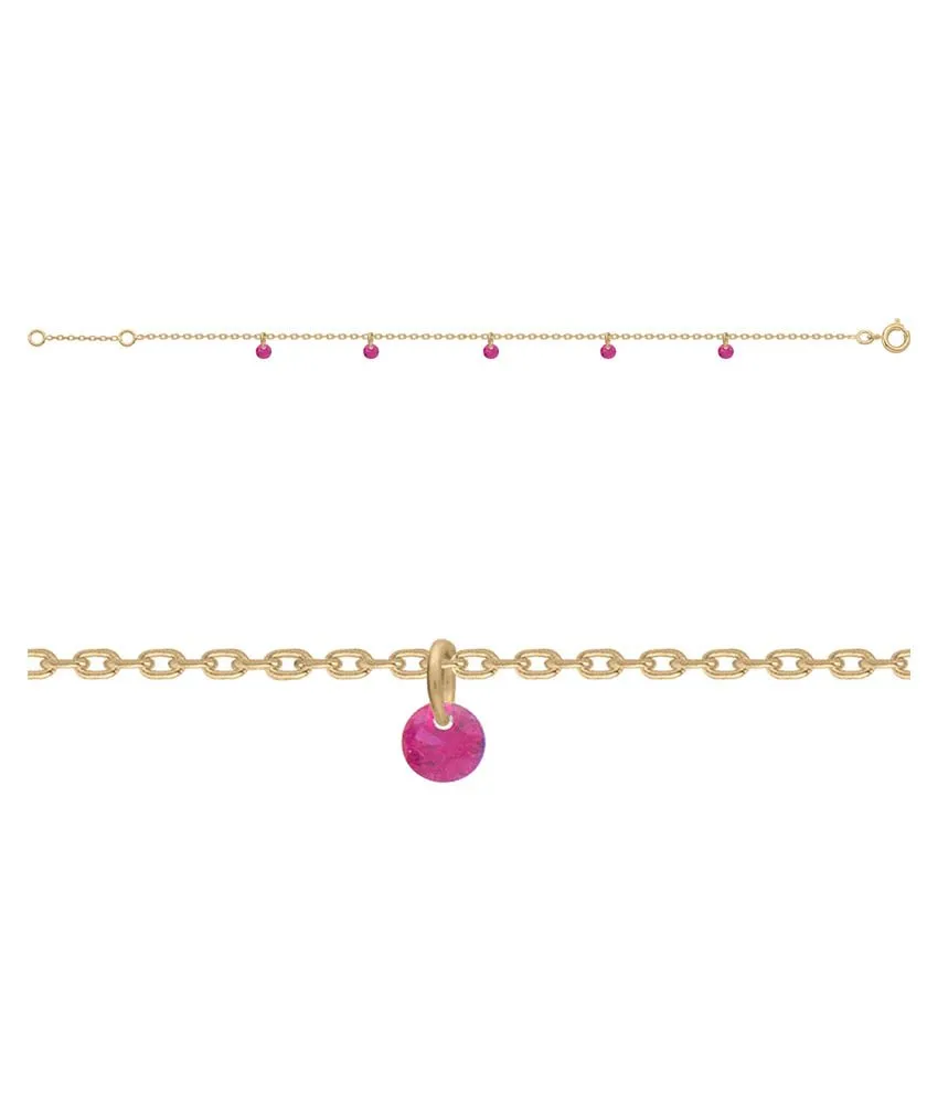 Bracelet pampilles oz rubis 3401por