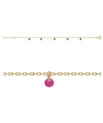 Bracelet pampilles oz rubis 3401por