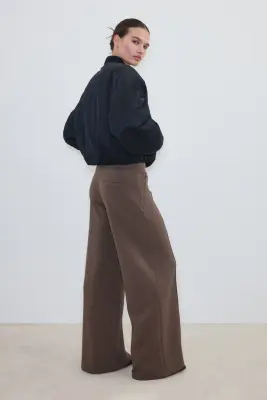 Cooling Relaxed Fit Wide trousers - Marron clair — photo 3