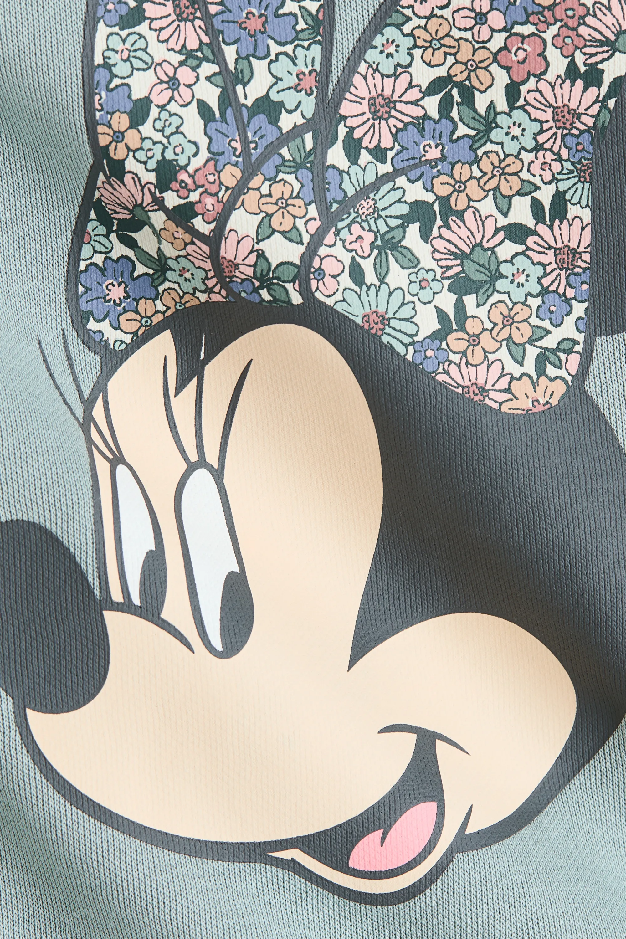 Sweat imprimé avec intérieur brossé - Turquoise/Minnie