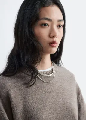 Pull en maille - Taupe foncé — photo 2