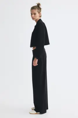 Pantalon chic à jambes larges - Noir — photo 3