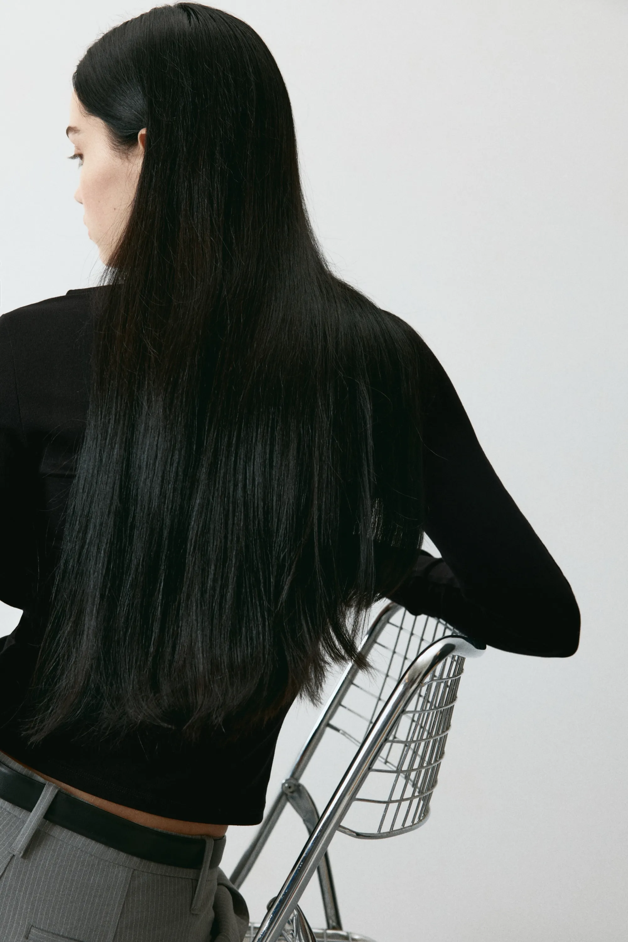 Top en viscose à effet drapé - Noir