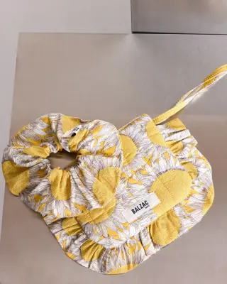 Chouchou Billy XL imprimé Liberty tournesols jaune — photo 3