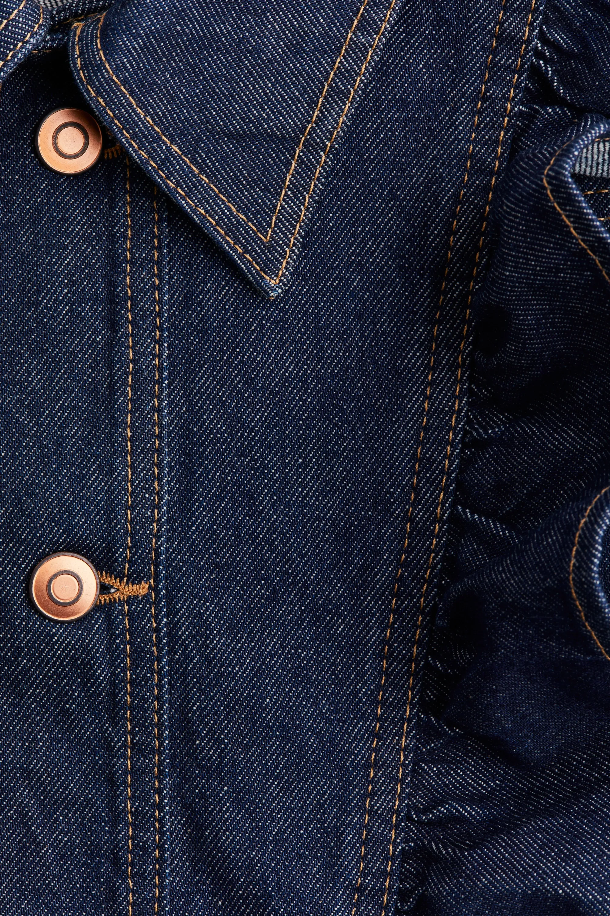 Veste volantée en denim - Dark denim blue