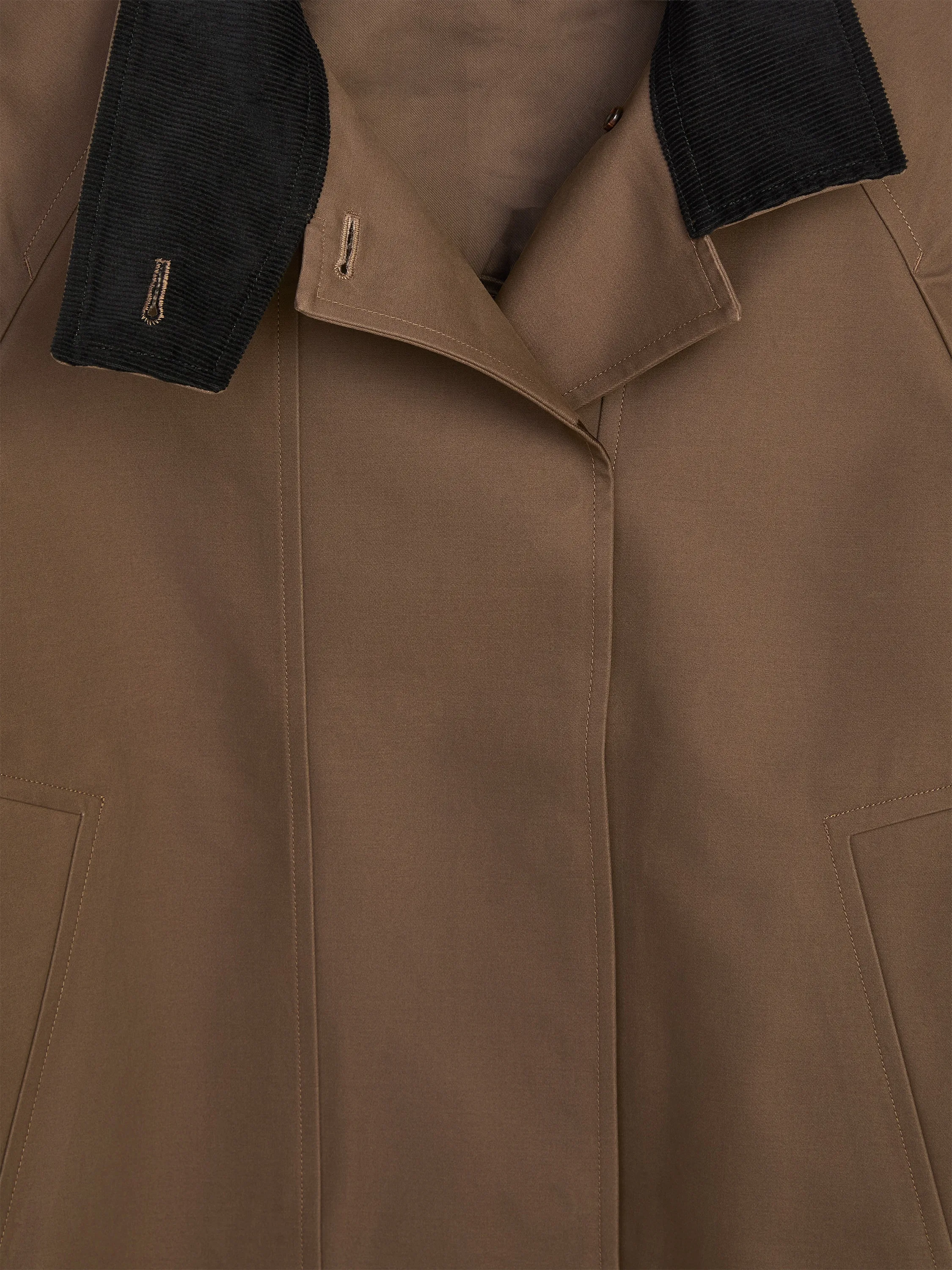 Veste en coton décontractée - Taupe foncé
