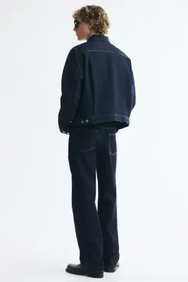 Veste Trucker en denim - Bleu denim foncé — photo 3