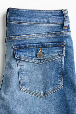 Flared Low Jeans - Bleu denim — photo 4