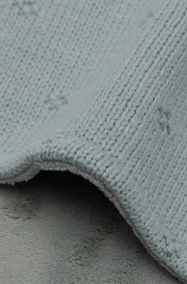Couverture 75x100 - Cosy Knit/velvet - Cosy Knit/sea Green/velvet — photo 5