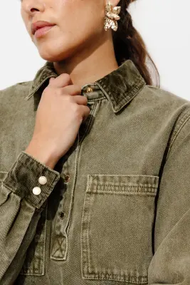 Robe courte en jean Femme — photo 5