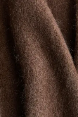 Pull oversize en mohair mélangé - Taupe foncé — photo 4