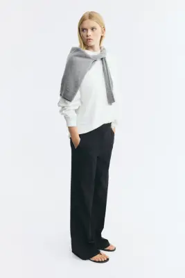 Pantalon bootcut - Bleu marine/rayures tennis — photo 1