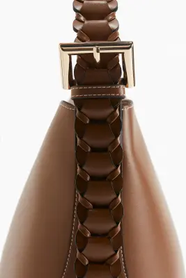Sac avec bandoulière tressée - Marron — photo 1