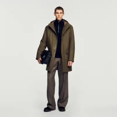 Parka en laine et cachemire