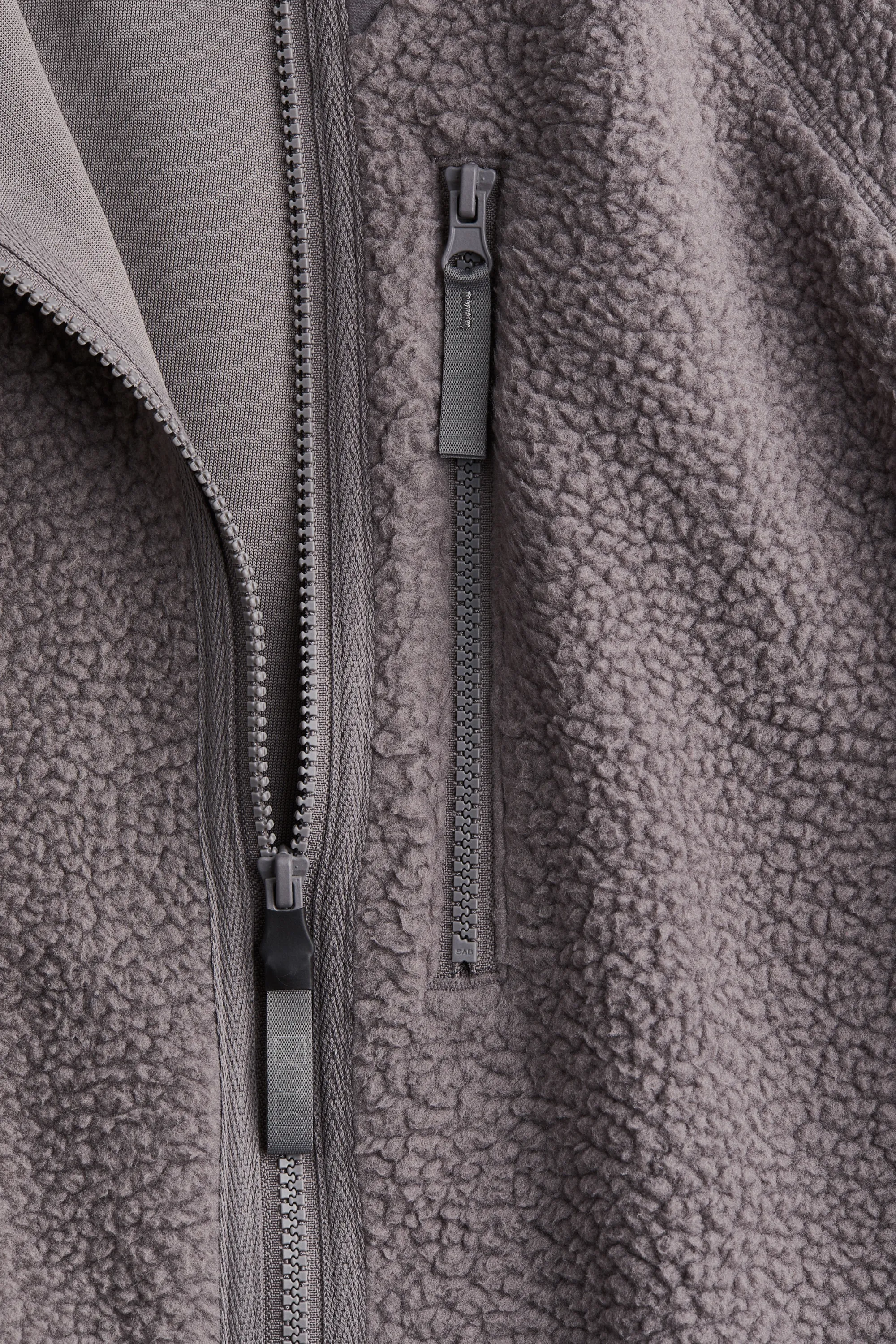 Veste de sport en tissu Teddy bear - Gris
