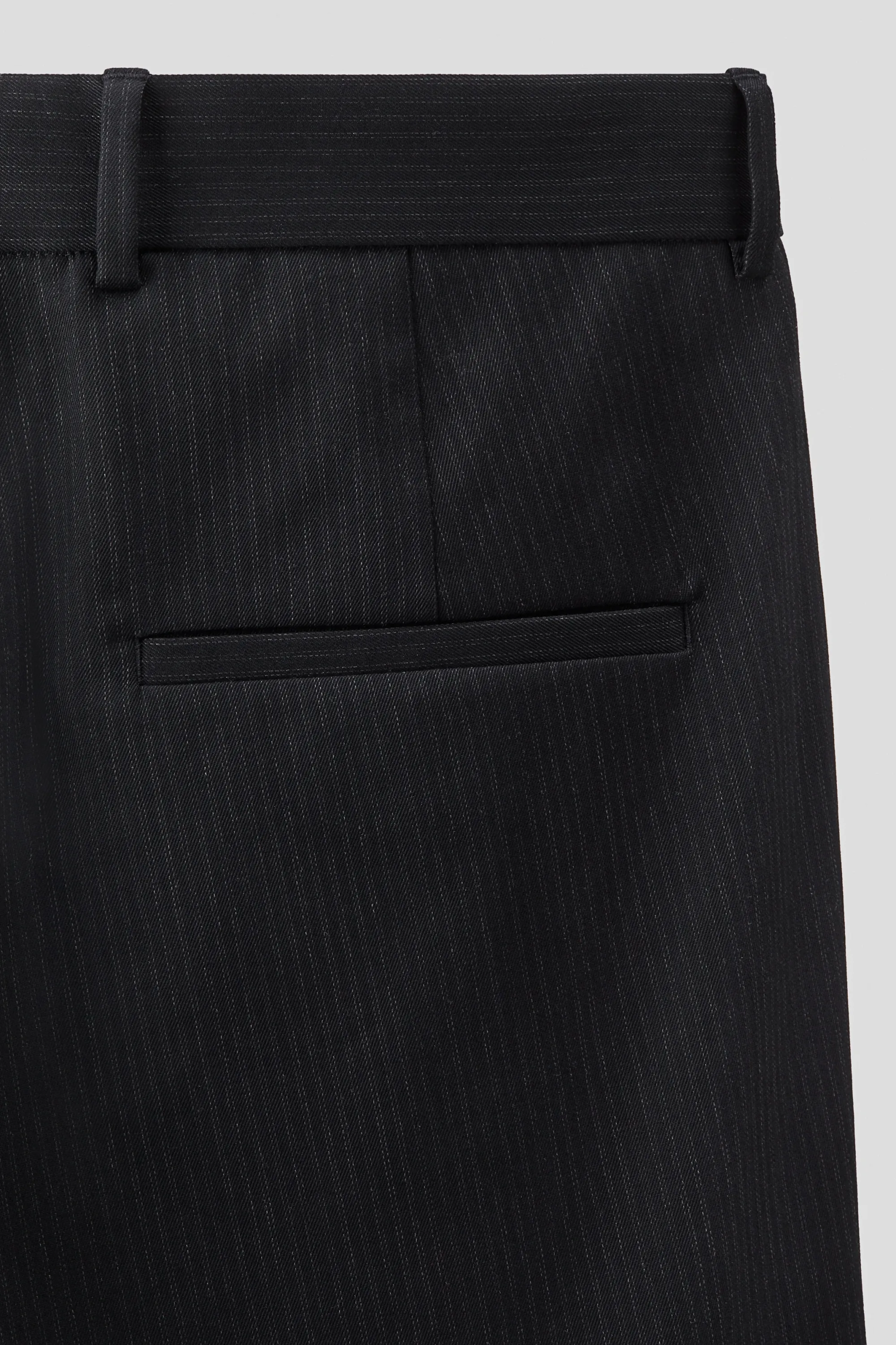 Pantalon cargo en laine mélangée - Noir/rayures tennis