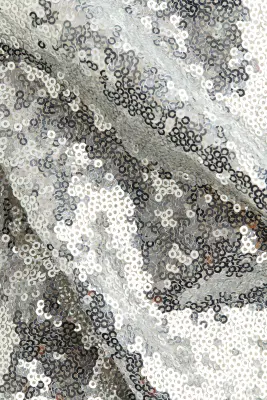 Robe à sequins brodée - Argenté/crème — photo 4