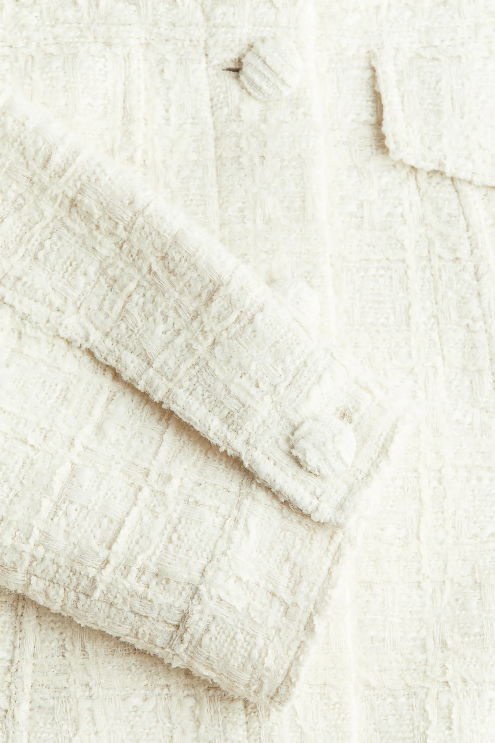 Veste en tissu texturé - Crème