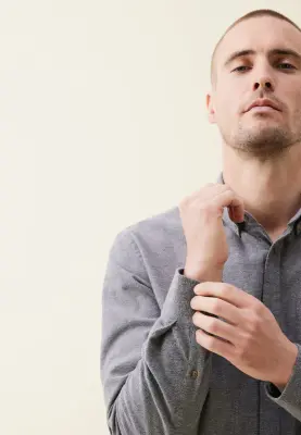 La chemise en flanelle - Gris — photo 3
