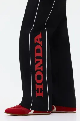 Pantalon de survêtement imprimé Relaxed Fit - Noir/Honda — photo 3
