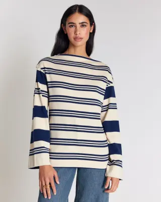 Tee-shirt Lubin rayures bleu marine — photo 1