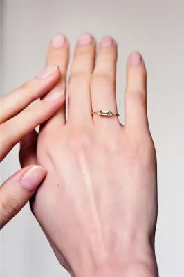 BAGUE DORESS - Or blanc 18 carats — photo 2