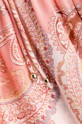 Robe tunique oversize - Rose clair/motif cachemire — photo 2