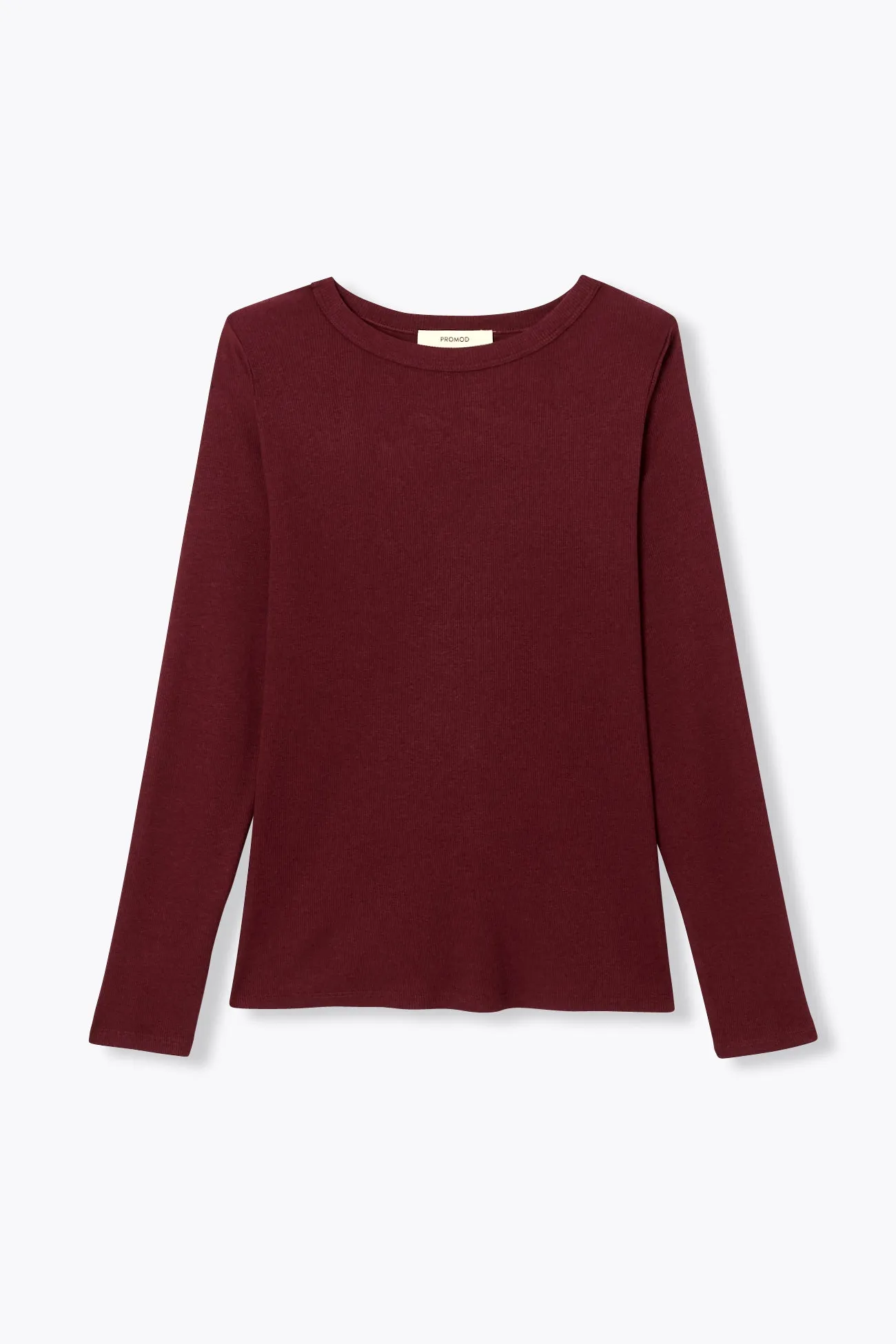 T-shirt côtelé manches longues