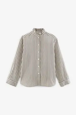 Chemise Nora rayures blanc et bordeaux — photo 4