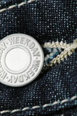 Jean jambe large taille basse Ample - Blue Rinse – Bleu foncé — photo 5