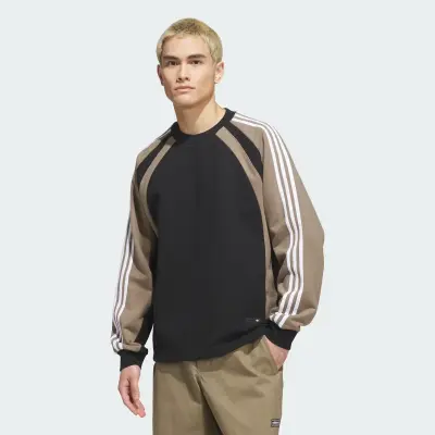 Sweatshirt adidas skateboard fs+ crewneck – Black / Khaki Six — photo 5