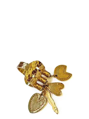 Bague en laiton doré avec charms Prix boutique 390€ Taille 56 — photo 2