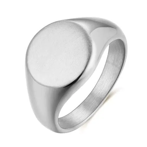 Chevaliere homme acier