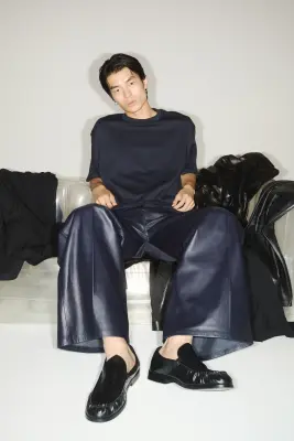 T-shirt Cooling Relaxed Fit - Bleu marine — photo 2