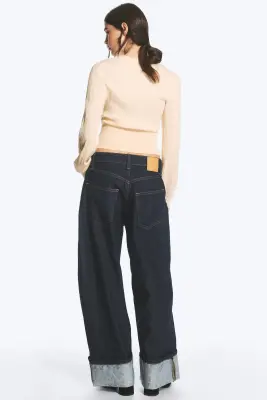 Jean baggy ample taille basse Peggy - Blue Rinse – Bleu foncé — photo 3